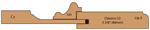 cross section of Romark kitchen cabinet door with applied moulding